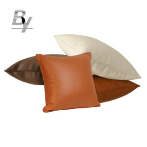 High Quality PU Pillow Solid Color Vintage Cushion with Luxury Style for Sofa Soft Cover Home Decorative Throw Pillow